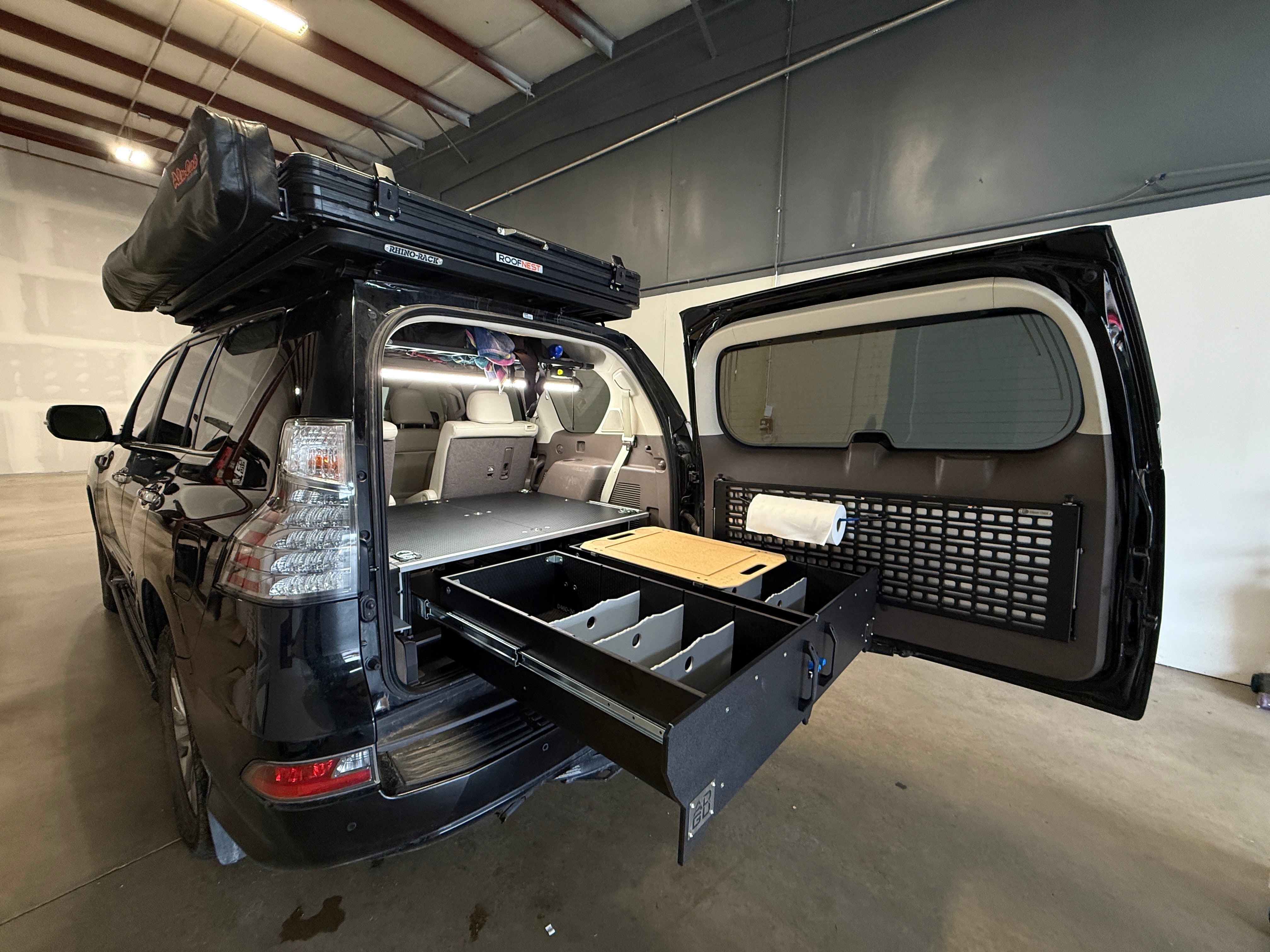 Lexus GX460 storage drawers and sleeping platform – Air Down