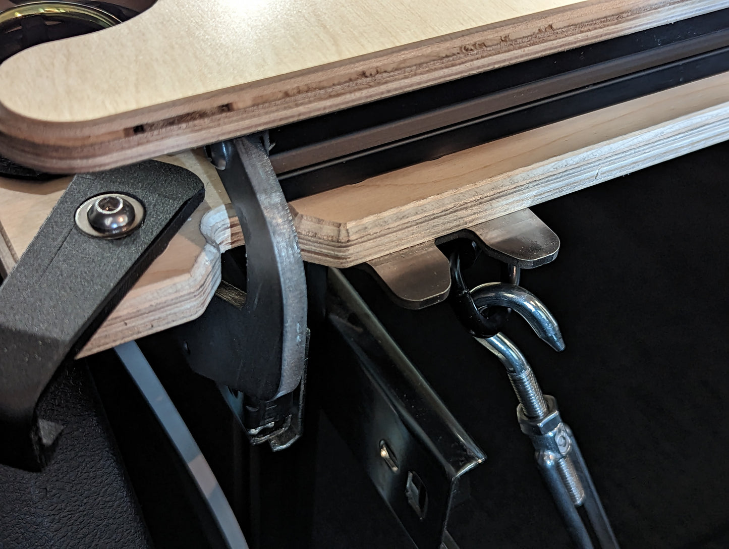 5th Gen Toyota 4Runner drawers and sleeping platform. 4Runner sleeping platform detail shown.
