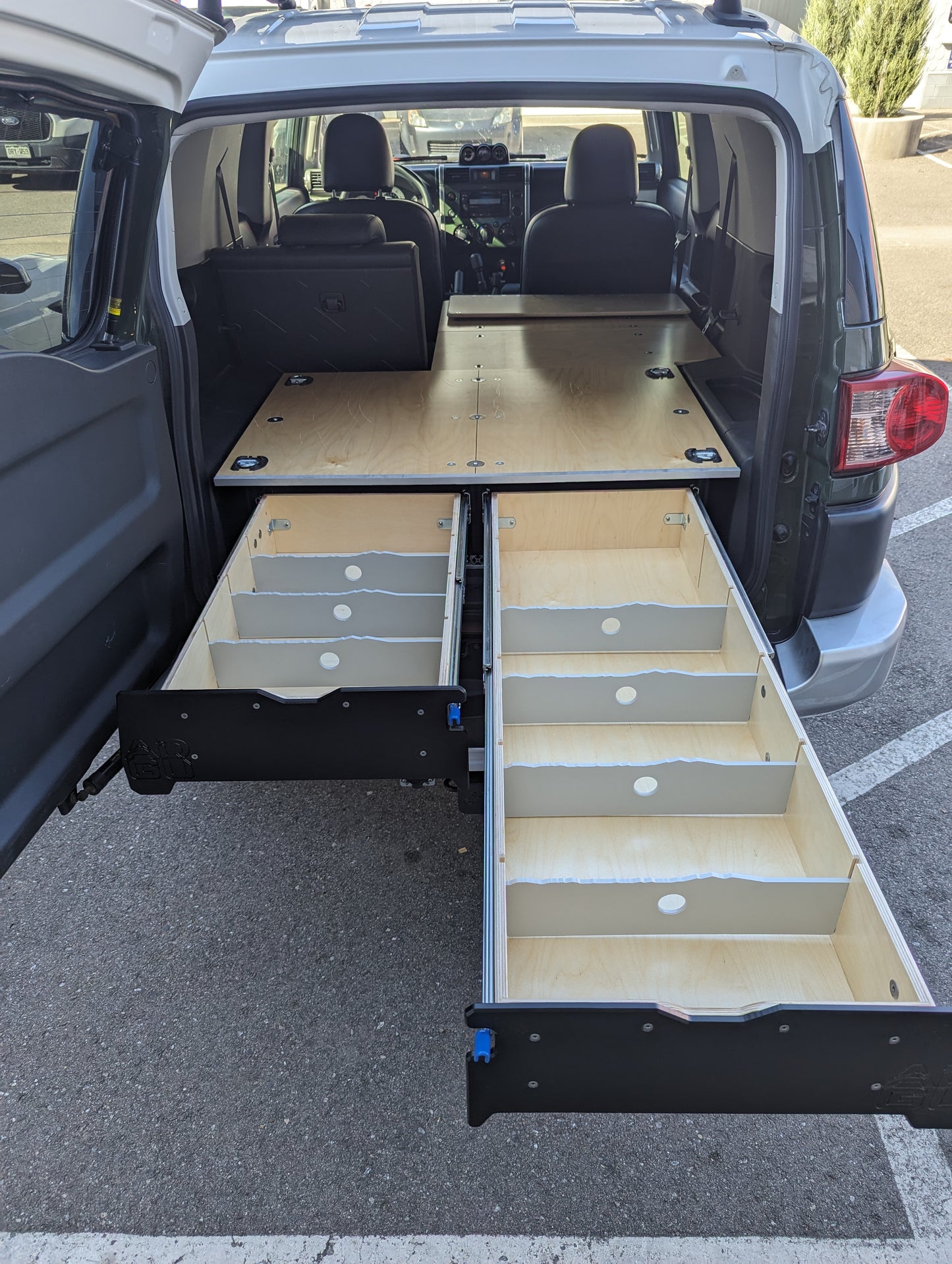 FJ Cruiser Sleeping Platform 60% Seat Delete Drawers Air Down Gear Up