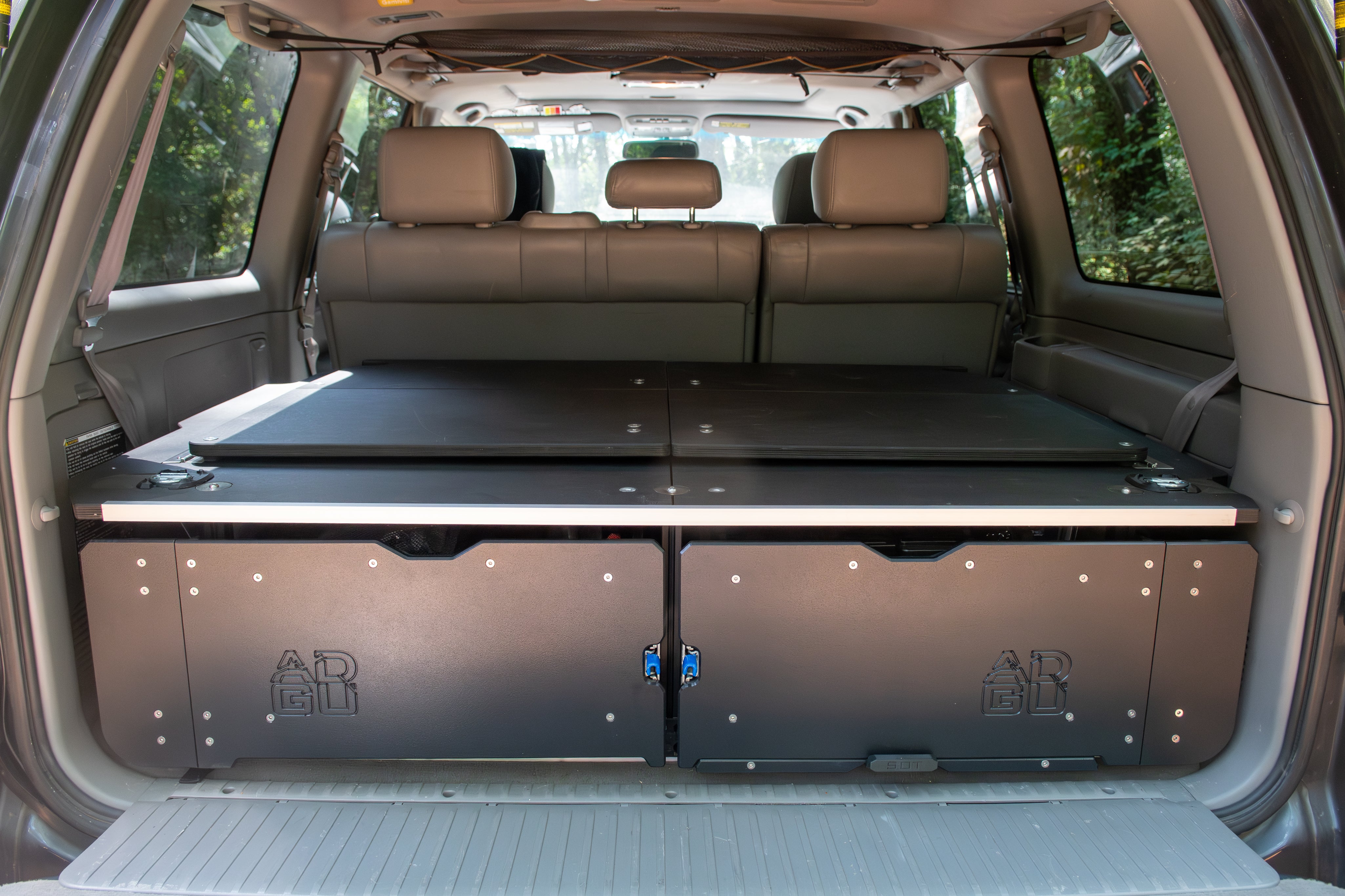 100 series Toyota land cruiser drawer system with sleeping platform