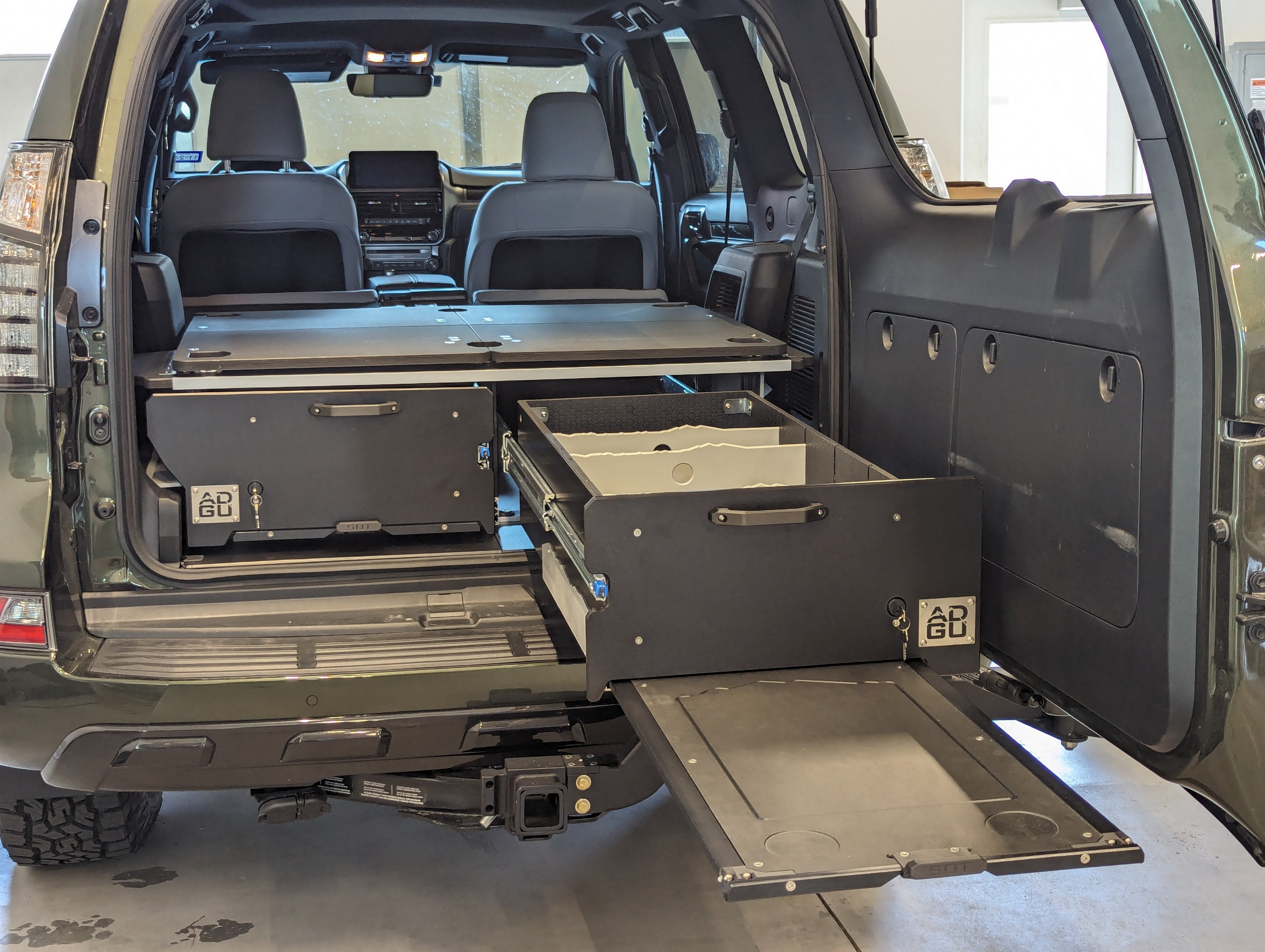 Lexus GX460 Sleeping Platform and lockable Drawers for Overland Expedition Adventure travel 