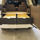 GX460 drawer system with sleeping platform for vehicle organization