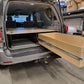 Toyota Sequoia drawer system with sleeping platform for vehicle organization